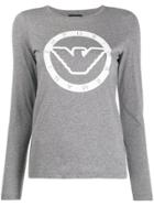Emporio Armani Logo Long Sleeve T-shirt - Grey