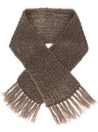 Maiami Knitted Scarf, Women's, Brown, Mohair/polyamide/merino