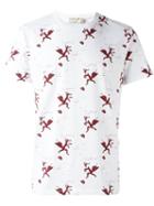 Maison Kitsuné Fox Print T-shirt, Men's, Size: Small, White, Cotton