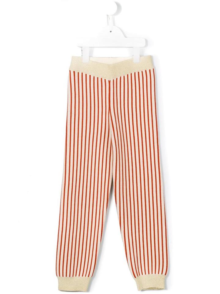 Bobo Choses Striped Leggings, Girl's, Size: 9 Yrs, White