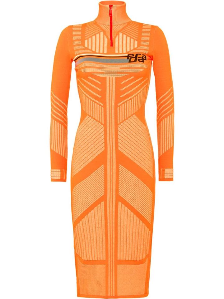 Prada Jacquard Dress - Orange
