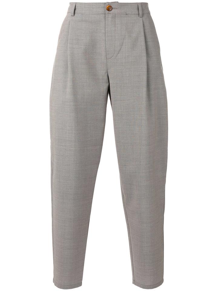 A Kind Of Guise - Tapered Trousers - Men - Virgin Wool/viscose/cotton - 48, Grey, Virgin Wool/viscose/cotton