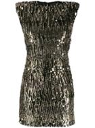 Pinko Sequin Embroidered Mini Dress - Black