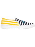 Joshua Sanders Striped Slip-on Sneakers