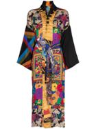 Rianna + Nina Floral Print Silk Kimono - Multicolour