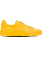 Jil Sander Classic Lace-up Sneakers, Men's, Size: 41, Yellow/orange, Leather/rubber
