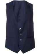 Canali V-neck Waistcoat - Blue