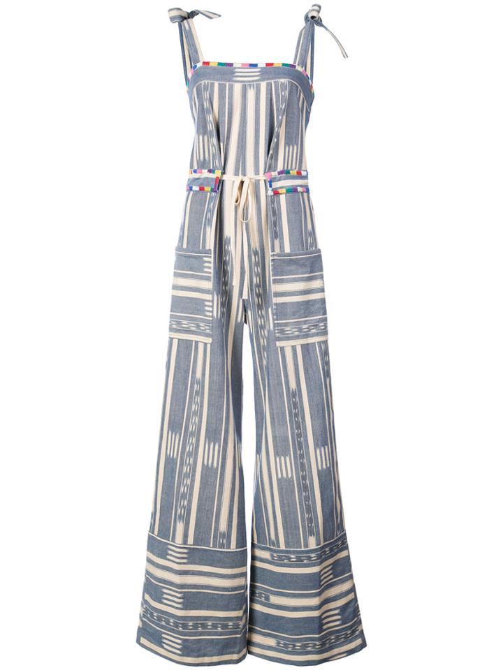 Warm Jessie Double Rainbow Ikat Jumpsuit - Blue