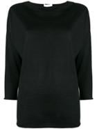 Cruciani Boat Neck Jersey Top - Black