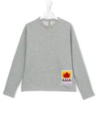 Marni Kids Patch Appliqué Sweatshirt, Girl's, Size: 14 Yrs, Grey
