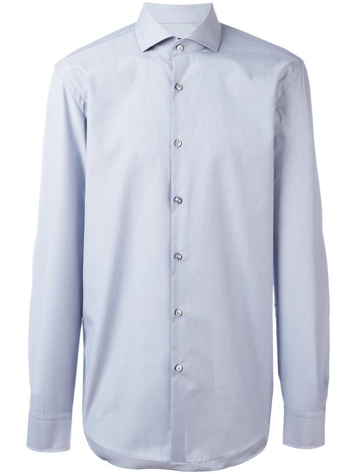 Boss Hugo Boss Classic Long Sleeve Shirt, Men's, Size: 41, Grey, Cotton