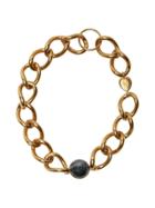 Burberry Heart And Marbled Resin Charm Chain Necklace - Gold
