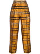 Christian Wijnants Puneh Check Cropped Trousers - Yellow