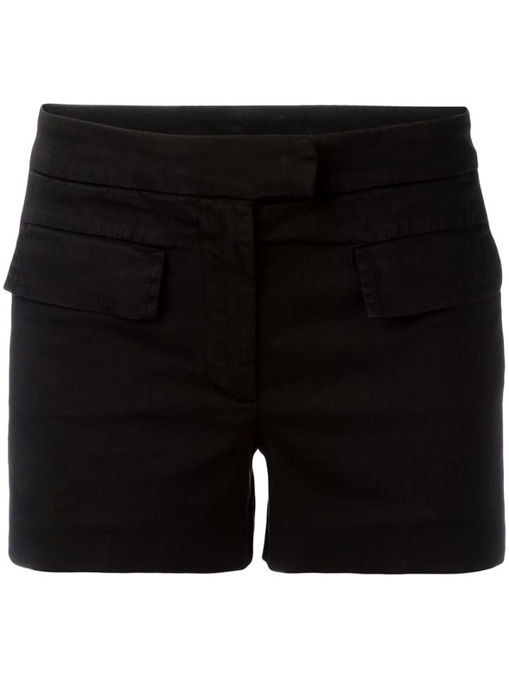 Dondup - Flap Pocket Shorts - Women - Cotton/spandex/elastane - 44, Women's, Black, Cotton/spandex/elastane