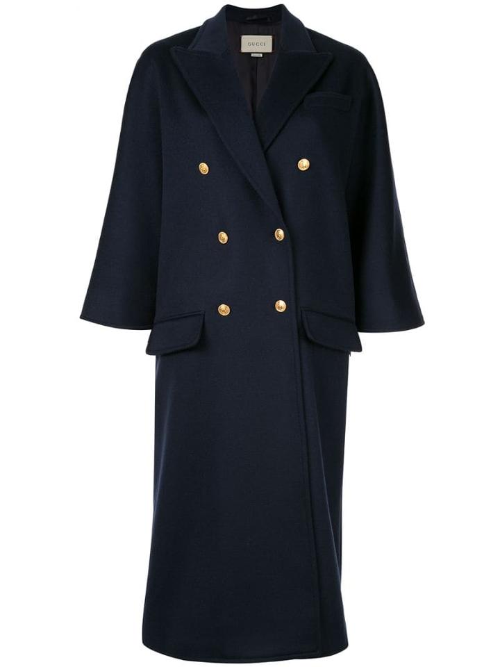 Gucci Flare Sleeve Coat - Blue
