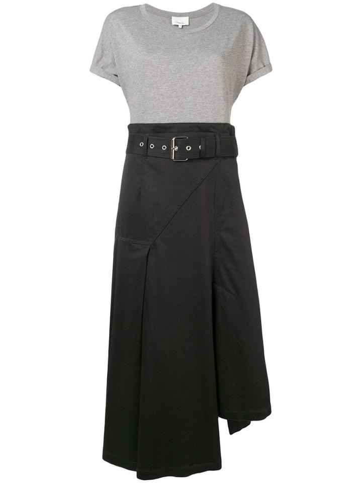 3.1 Phillip Lim Contrast T-shirt Dress - Black