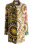Fausto Puglisi Long Printed Shirt - Black