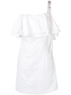 Off-white One-shoulder Sangallo Dress