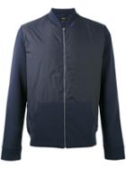 Boss Hugo Boss - Panel Bomber Jacket - Men - Cotton/nylon/polyamide - Xxl, Blue, Cotton/nylon/polyamide