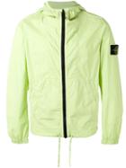 Stone Island - Hooded Jacket - Men - Cotton/spandex/elastane - L, Green, Cotton/spandex/elastane