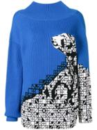 Krizia Leopard Pattern Sweater - Blue