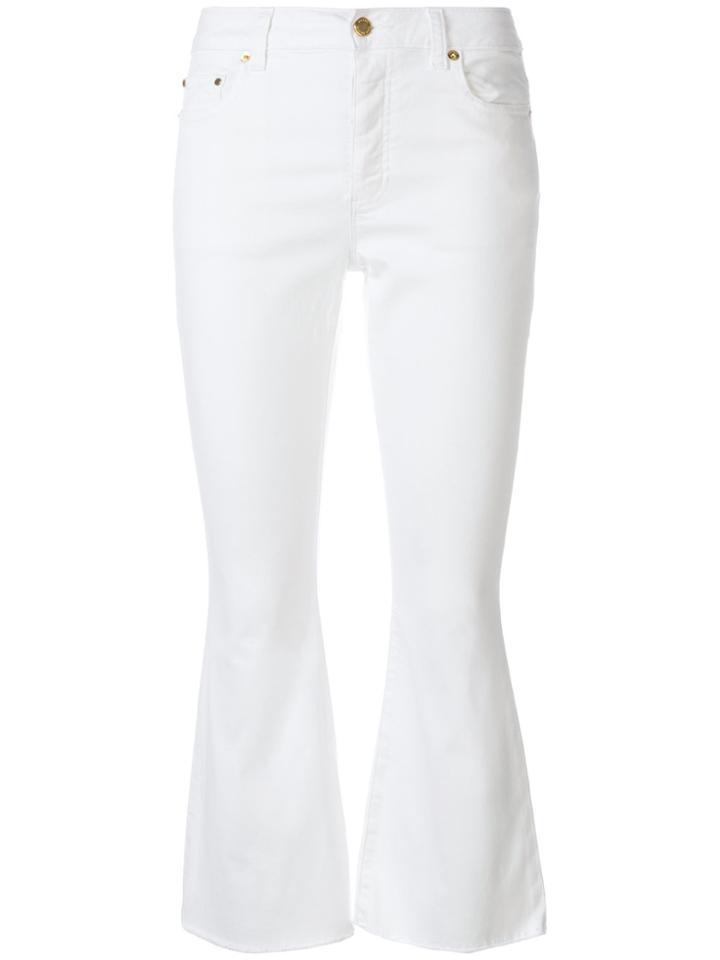 Michael Michael Kors Cropped Kick-flared Trousers - White
