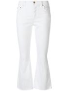 Michael Michael Kors Cropped Kick-flared Trousers - White