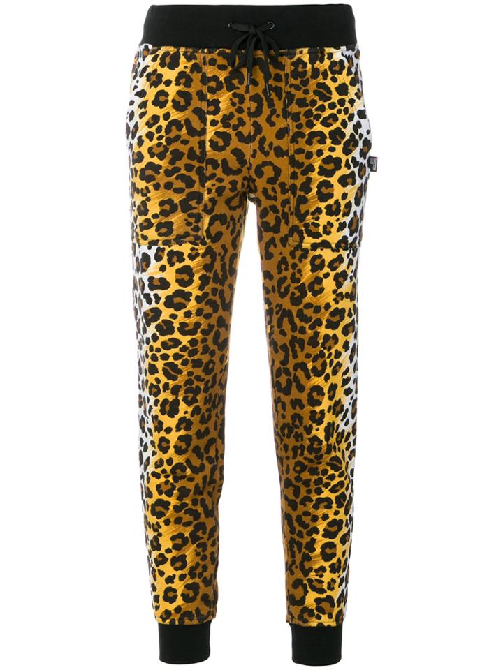 Love Moschino Leopard Print Track Pants - Black