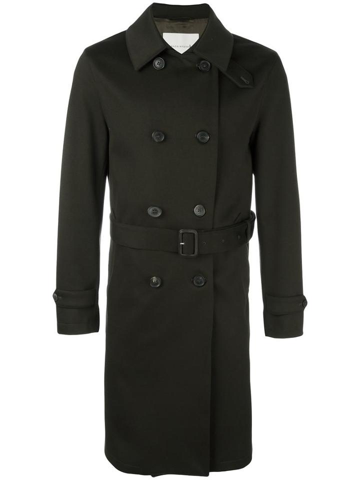 Mackintosh Classic Trenchcoat, Men's, Size: 46, Green, Wool/cupro