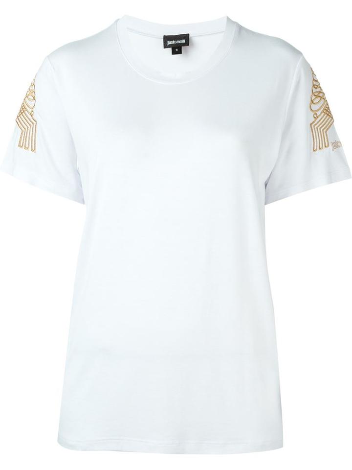 Just Cavalli Embroidered Sleeve T-shirt