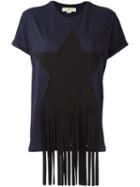 Stella Mccartney 'star Patch' T-shirt, Women's, Size: 42, Blue, Cotton/viscose/polyamide/spandex/elastane