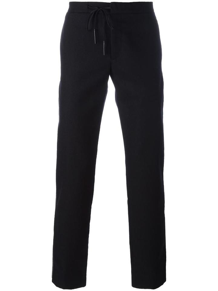 Maison Margiela Drawstring Fastening Trousers, Men's, Size: 50, Black, Cotton/wool/polyamide/other Fibers