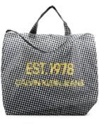 Calvin Klein Jeans Est. 1978 Checker Printed Bull Tote - Black