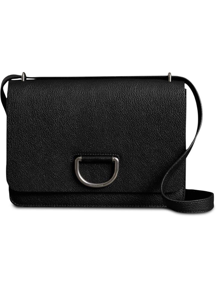 Burberry The Medium Leather D-ring Bag - Black