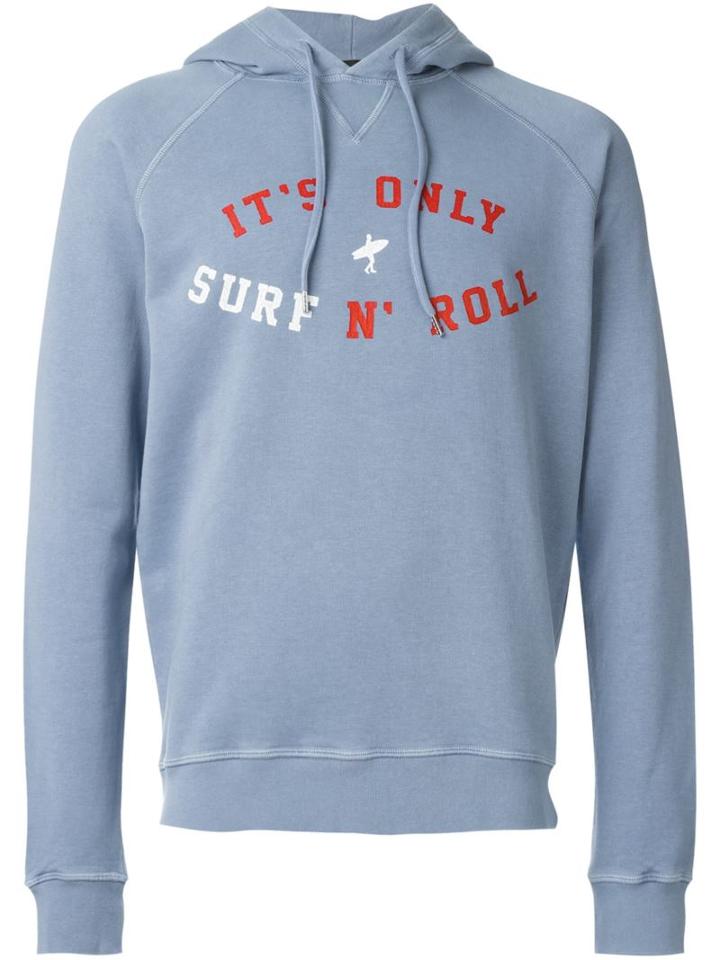 Dsquared2 Surf N' Roll Print Hoodie, Men's, Size: Small, Blue, Cotton