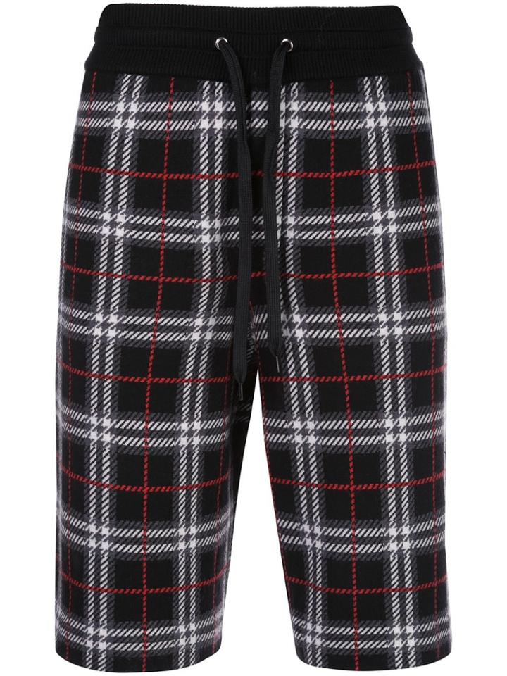 Burberry Check Print Track Pants - Black