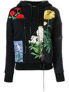 Alexander Mcqueen Floral Embroidered Hoodie - Black