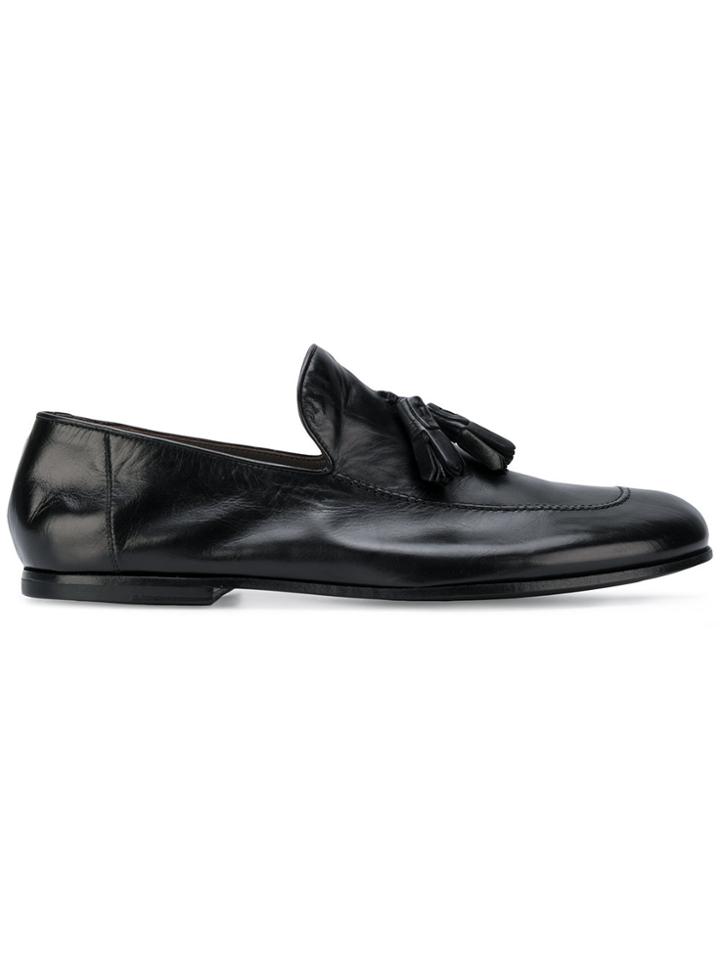 Rocco P. Tassel Trim Loafers - Black
