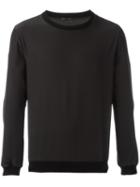 La Perla 'dress Code' Crew Neck Sweatshirt, Men's, Size: Large, Black, Silk/wool
