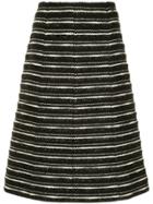 Chanel Vintage Cc Tweed Skirt - Black