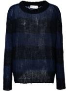 Punk Striped Sweater - Men - Mohair - M, Blue, Mohair, Faith Connexion