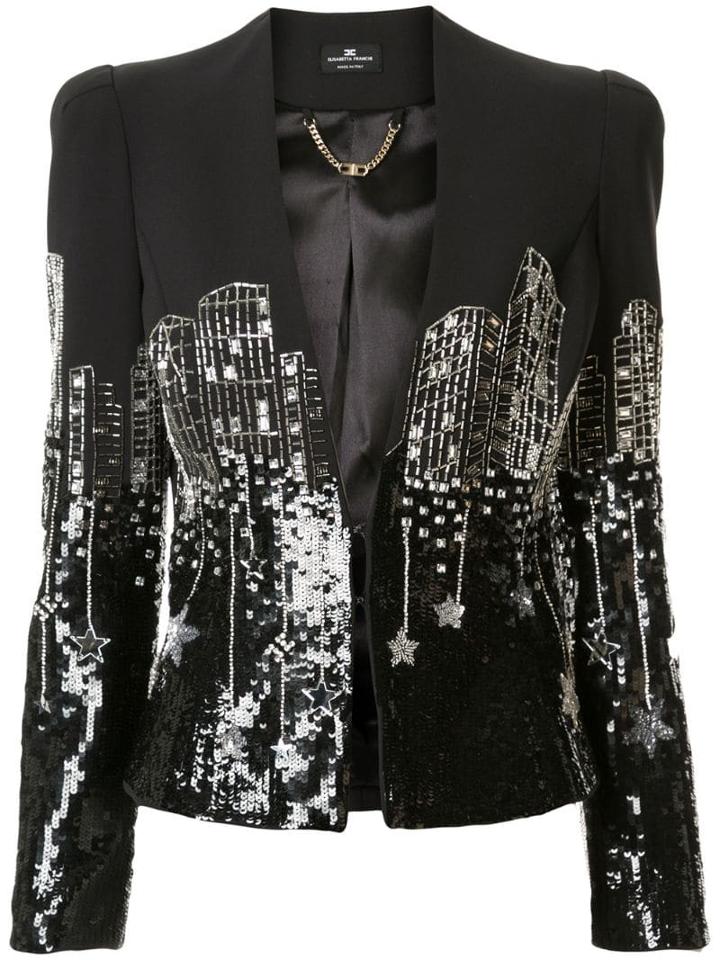 Elisabetta Franchi Embroidered Jacket - Black