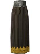 Jean Paul Gaultier Vintage Mid-calf Pinstripe Skirt - Blue