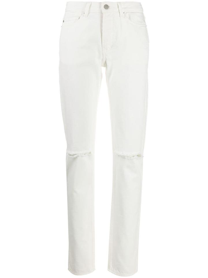 Zadig & Voltaire Knee Ripped Jeans - White