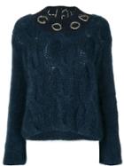 Tu Es Mon Trésor Goodbye Cable-knit Sweater - Blue