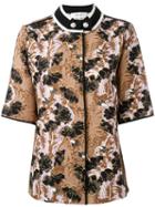 Carven - Jacquard Short Sleeve Shirt - Women - Polyester - 36, Polyester