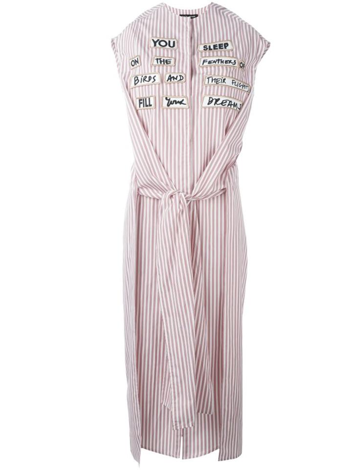 Each X Other Quote Patch Striped Dress