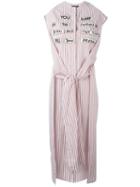 Each X Other Quote Patch Striped Dress