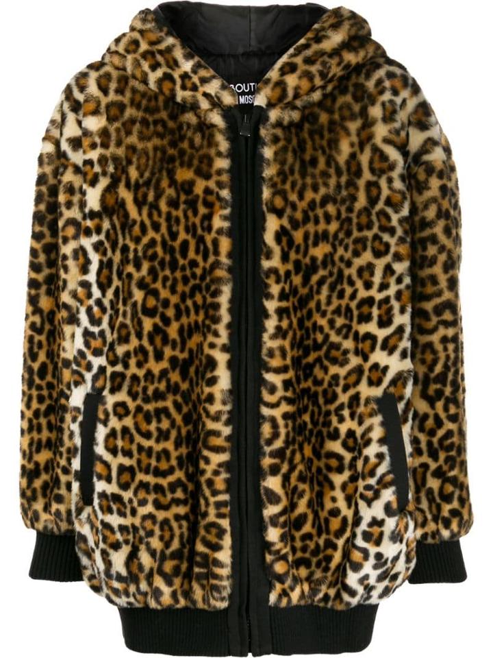 Boutique Moschino Leopard Print Coat - Brown
