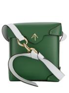 Manu Atelier Logo Plaque Box Bag - Green